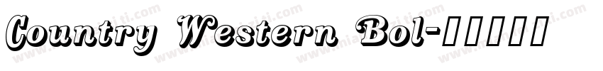 Country Western Bol字体转换